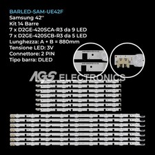 KIT 14 BARRE STRIP LED TV