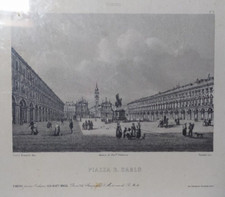 Incisioni 4 di Carlo Bossoli - Salathé - Maggi su Torino - COPIE INCORNICIATE