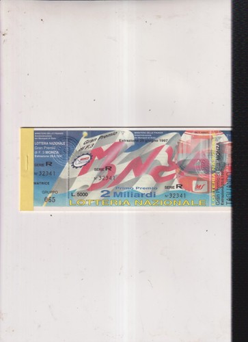 Biglietto lotteria monza - biglietto,