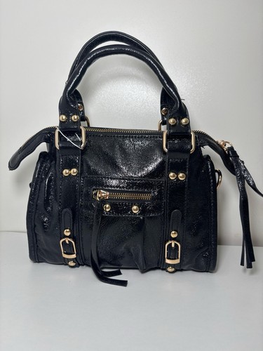 Borsa nera lucida modello - nera,