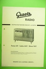  Manuale di servizio - Manuale di servizio per Graetz Fantasia 622,Cantilene 8622,Belc,ORIGINALE!