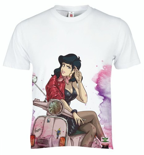 Tshirt lupin fujiko vespa - lupin,