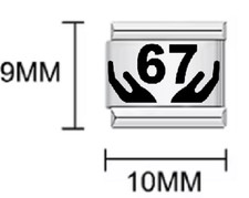 67 charm. bracciale adatto per