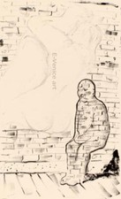  Figurina Seymour ROSOFSKY Piccola 1973 litografia originale firmata