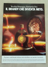 E992 - Advertising Pubblicità - 1985 - VECCHIA ROMAGNA ETICHETTA ORO 