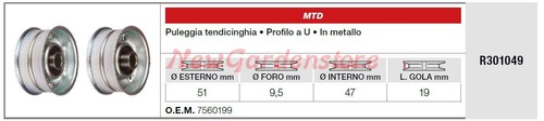 Puleggia tendicinghia mtd - puleggia,