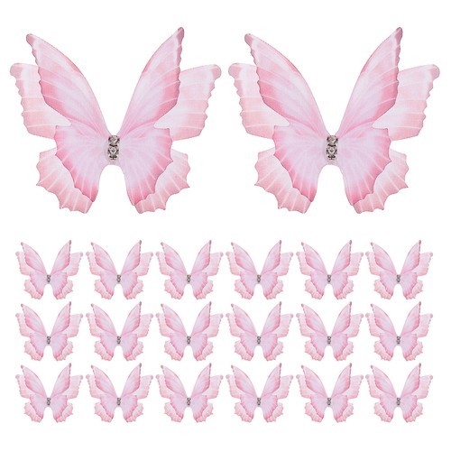 20pcs farfalle organza x2 - farfalle, 1.6"x2"