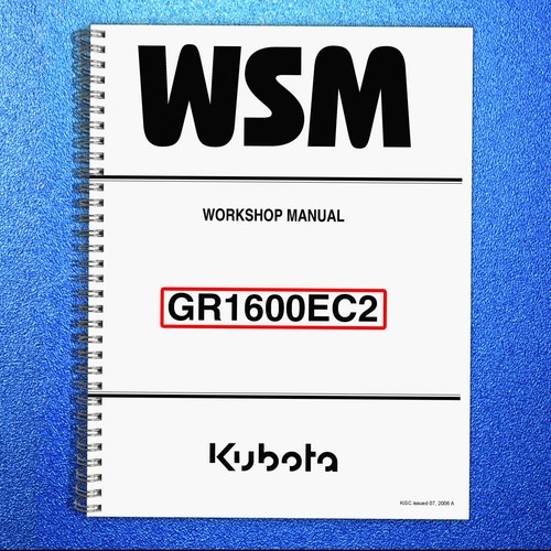 Kubota gr1600 tractor workshop - gr1600,