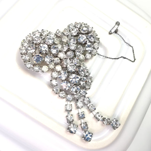 Spilla diamante vintage gocce - spilla,