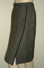 GONNA GRIGIO SPINATO LANA SPACCO TAGLIA 42 LEGGI LE MISURE