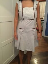 HOSS Intropia  Mini Abito Celeste  senza maniche con decorazioni  Tg 42