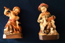 Coppia Scultura In Legno