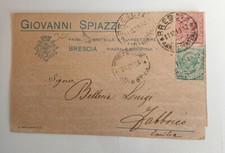 Cartolina Pubblicitaria Bretelle e Giarrettiere Brescia Spiazzi Ricevuta c1