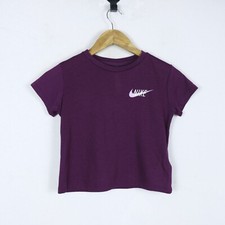 Maglia Nike Taglia 10 Anni Bambina T-shirt Sportiva Comoda Logo Cotone Viola