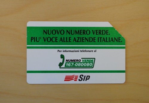 Scheda telefonica sip - telefonica, "nuovo