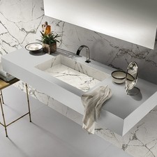 Consolle bagno monolitica in