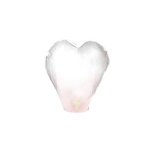 50 Lanterne Cinesi Volanti Biodegradabili - A forma di Cuore Bianco