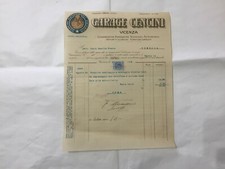 FATTURA PUBBLICITà STEMMA LEONE DI VENEZIA GARAGE CENCINI VICENZA 1916-006