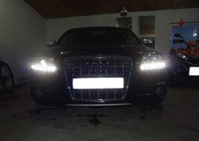 FARI AUDI A6 4F DA 2004-2008 DAYLINE DRL XENON D2S SERIE NERI/CROMO LED DIURNI