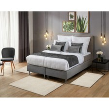 Tris Tappeti camera da letto ANTIMACCHIA tinta unita Beige