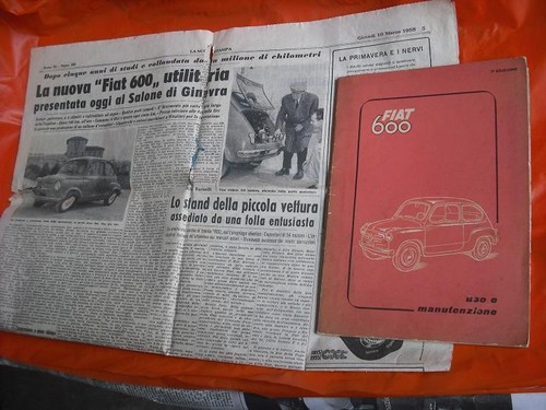 Fiat 600 libretto uso - uso, e