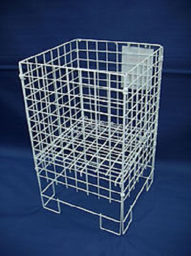 Bianco quadrato cestino filo - bianco,