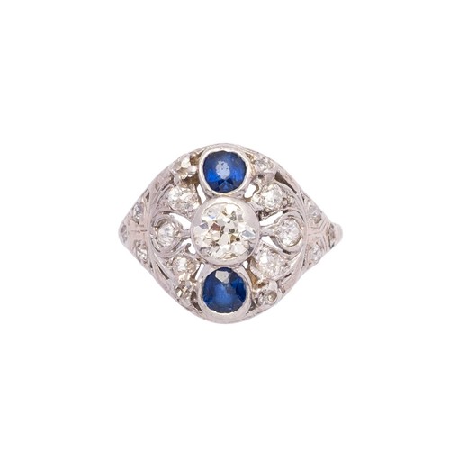 Anello déco platino con - déco,