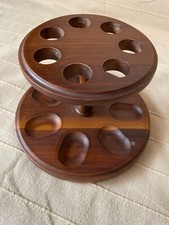 Portapipe circolare 07 posti in legno massello poggiapipe rastrelliera  pipe