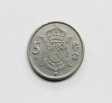 Moneta Spagna 5 PTAS 1975