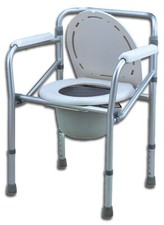 Sedia Comoda Pieghevole Regolabile in Alluminio per WC/Doccia