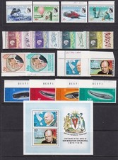 1969-77 ANTARTIDE BRITANNICO, ANTARTIDE BRITANNICO - 16 valori + 1 BF MNH/**