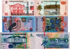 SURINAME  - Lotto 3 banconote