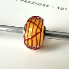 Authentic Trollbeads Ooak Unique Yellow Red