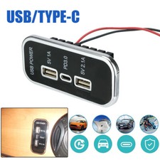 1x USB 3 porte 18W PD Type-C 2.1A 1A presa caricabatterie auto adattatore alimentazione accessori
