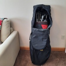 BagBoy Wheeled Travel Cover Golf Club Carrier T-550, Black, Removable backpack