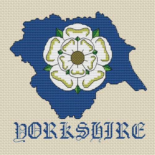 Mappa bandiera yorkshire - mappa,