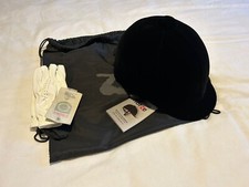 Casco da Fantino - Cap da Equitazione Nero + Guanti