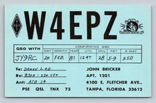 Ham Radio QSL W4EPZ Tampa