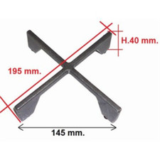 Griglia croce in ghisa piano