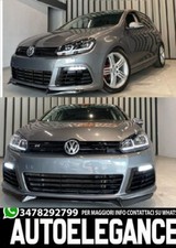 VW GOLF 6 R SOTTO PARAURTI ANTERIORE IN ABS LOOK SPORTIVO NERO SPLITTER LAMA