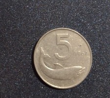 Moneta 5 lire 1967 - rarissima - m
