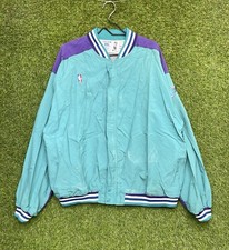 Giacca Vintage Champion Charlotte Hornets Uomo XXL 2X Varsity Sport anni 90 Warm-Up