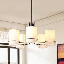 Lampadario paralume lineare in