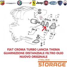 FIAT CROMA TURBO THEMA GUARNIZIONE DISTANZIALE FILTRO OLIO ORIGINALE 98406134