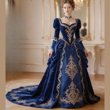 Abito da sera medievale blu