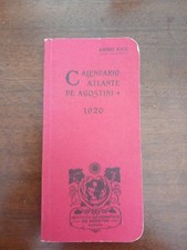 Calendario Atlante De Agostini 1920 Ottime Condizioni D'epoca 