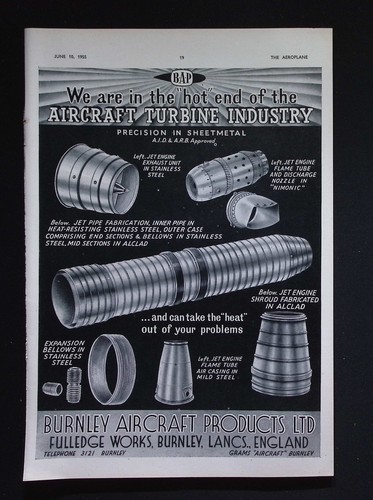 Original 1955 advert burnley - original,