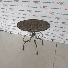 Tavolo Vintage da Esterno in Ferro Battuto Italia Anni 80 Originale