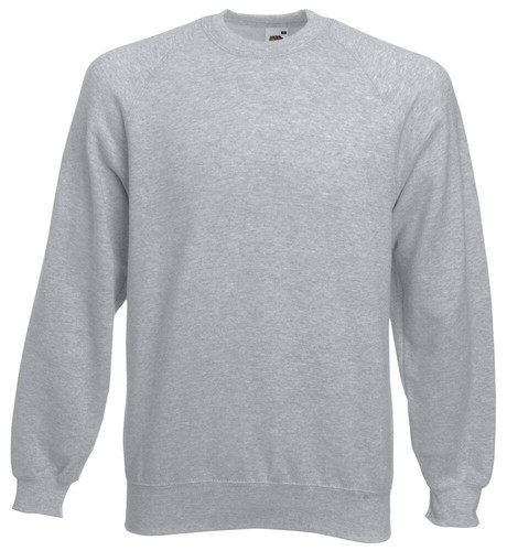 Felpa girocollo raglan grigio - girocollo,