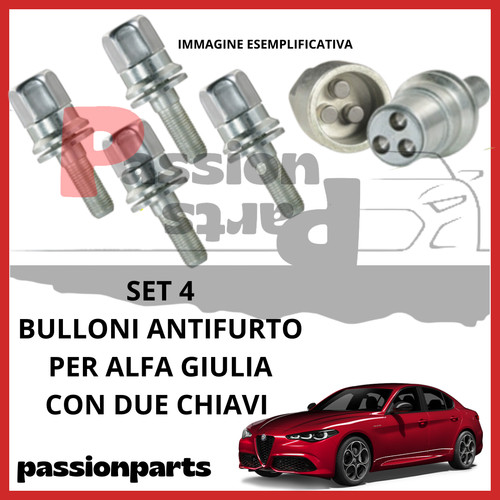 Kit bulloni antifurto cerchi - kit,